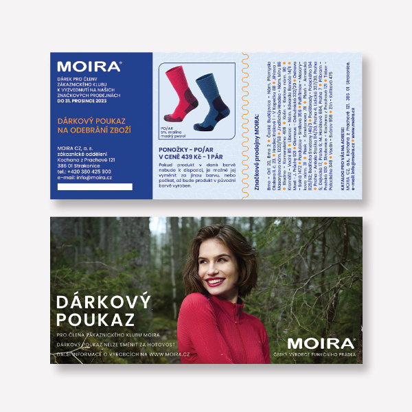 Dárkový poukaz Moira